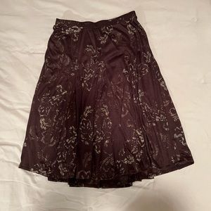 New York & Co Brown A-Line Skirt Size Small